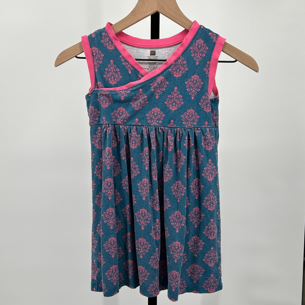 Tea Collection Punjab Paisley Print Sleeveless Wrap Neck Dress Size 7